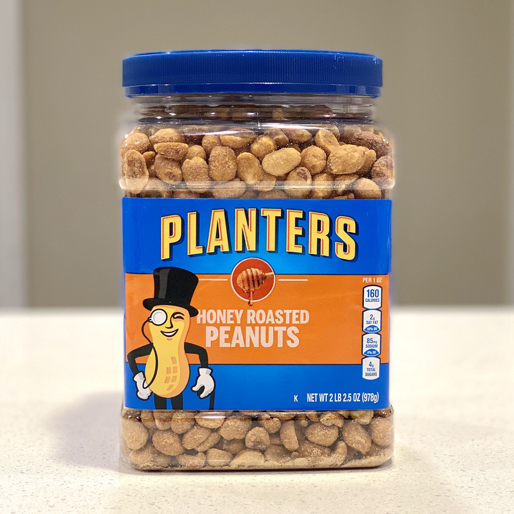 美国直邮PLANTERS Honey Roasted Peanuts蜜焗蜂蜜烤花生素食978g