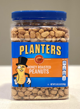 美国直邮PLANTERS Honey Roasted Peanuts蜜焗蜂蜜烤花生素食978g