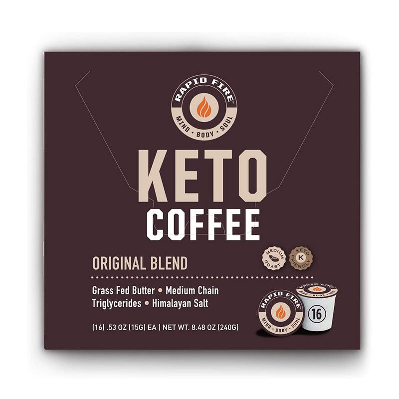 美国直邮 Rapidfire天然原味KETO高效生酮咖啡胶囊无糖无麸质240g