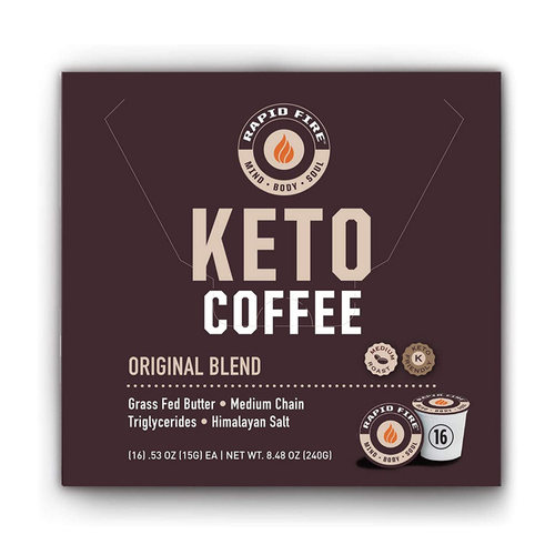 美国直邮 Rapidfire天然原味KETO高效生酮咖啡胶囊无糖无麸质240g
