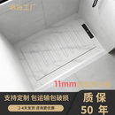 下沉式 卫生间岩板淋浴板淋浴房地板石防滑石定制大理石脚踏板定制