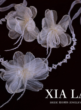 夏拉串珠纱质女原创颈链