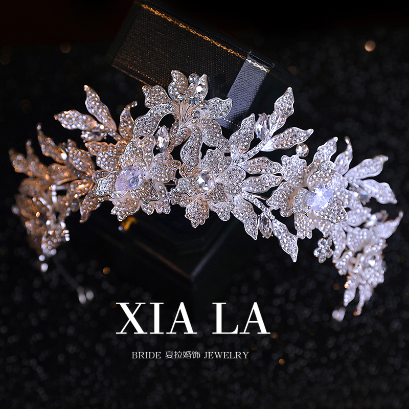 夏拉新娘皇冠镀层闪钻