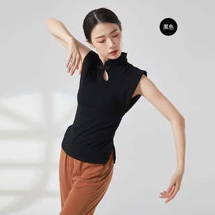 共妍舞蹈现代舞盘扣无袖 上衣古典舞背心设计感艺考显瘦练功舞服 衫