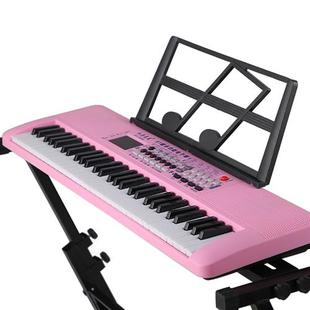 玩具电子琴61键多功能专业电子琴初学者幼儿童教学电子琴粉色61键