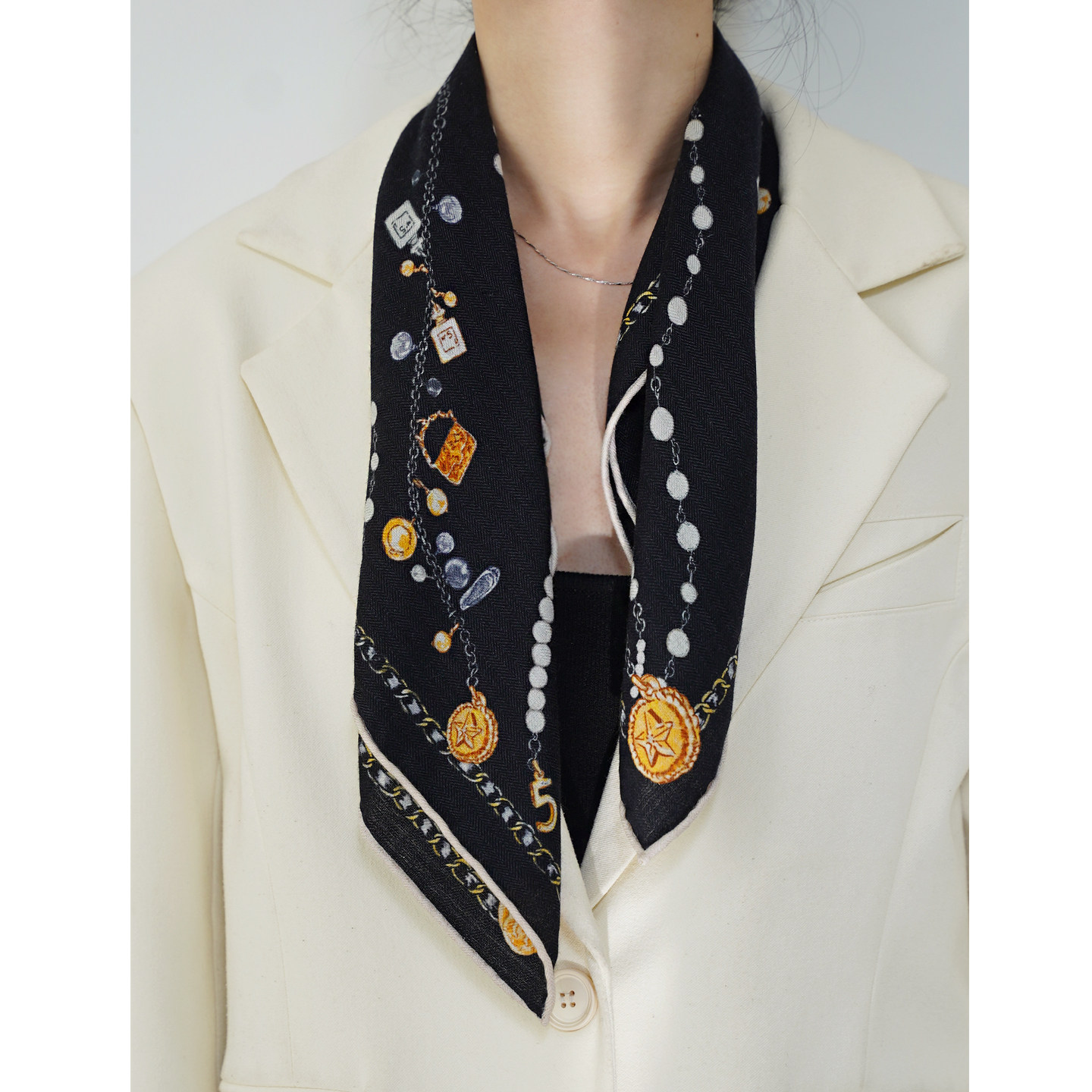 PANLULUPAN小众设计羊毛真丝巾中方桑蚕丝舒适百搭女士围巾披肩