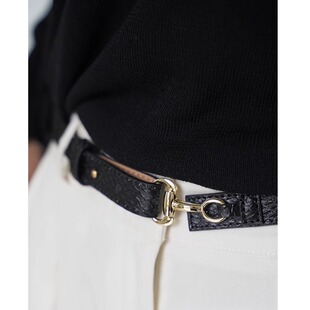 PANLULUPAN小众设计蛇纹牛皮腰带腰封个性 百搭真皮女士皮带轻奢风