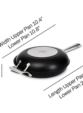 美国代购NS Pro Nonstick Frittata Pan硬质氧化铝不粘锅煎锅套装