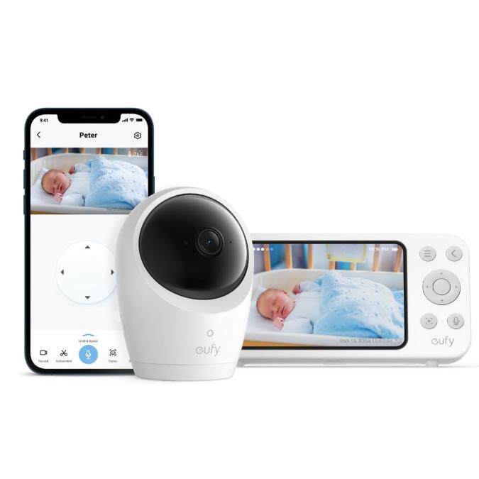 美国代购eufy Baby Monitor E20 婴童监视器手机无线和监视器双用
