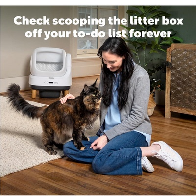 美国代购 PetSafe Cat Litter Box高级气味控制自动自清洁猫砂盒