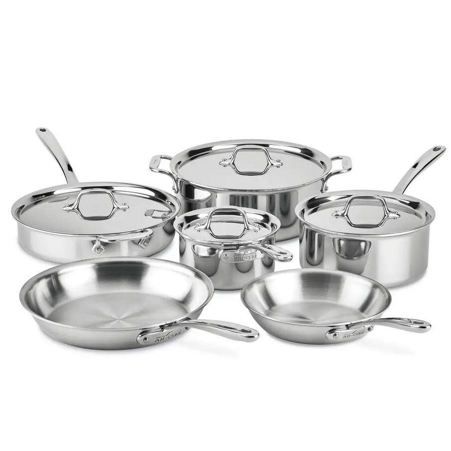 美国代购all clad D3 Pots & Pans Cookware Set不锈钢锅具套装