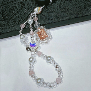 泰国特色 龙婆柳招米米清zhai龟龟粉手机链