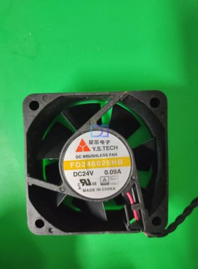 Y.S.TECH FD246025HB 24V 0.09A 6CM 6025 6厘米变频器冷却风扇