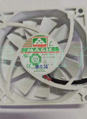 原装全新Protechnic MGA8012LF-O15 8015 DC12V 0.1A冰箱机柜风扇