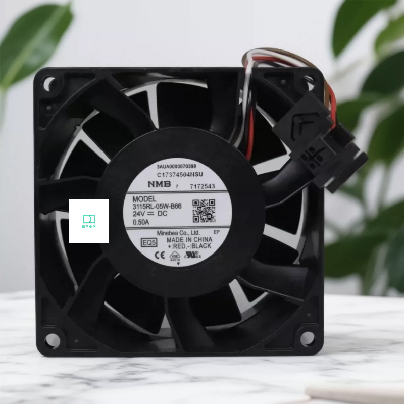 原装NMB风机 3115RL-05W-B60/B66 8038/24V 0.50A 变频器散热风扇