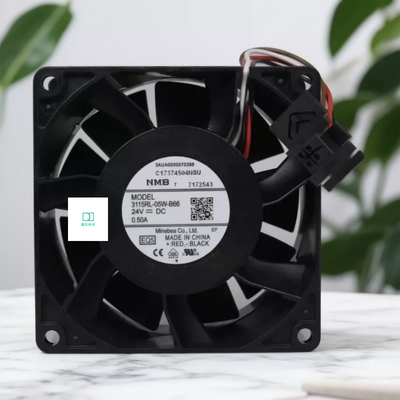 原装NMB风机 3115RL-05W-B60/B66 8038/24V 0.50A 变频器散热风扇