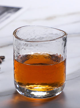精致锤纹杯玻璃杯小巧高档锤纹杯