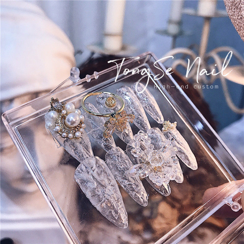透明长短款孕妇手工指甲贴