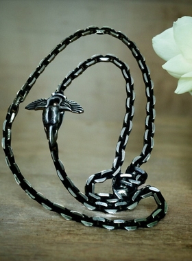 无缝焊接手工锁骨链925银太角链