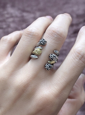 千银厚果男女通用925银钉子对戒