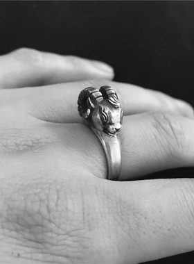 原创复古女士925银手工戒指时尚