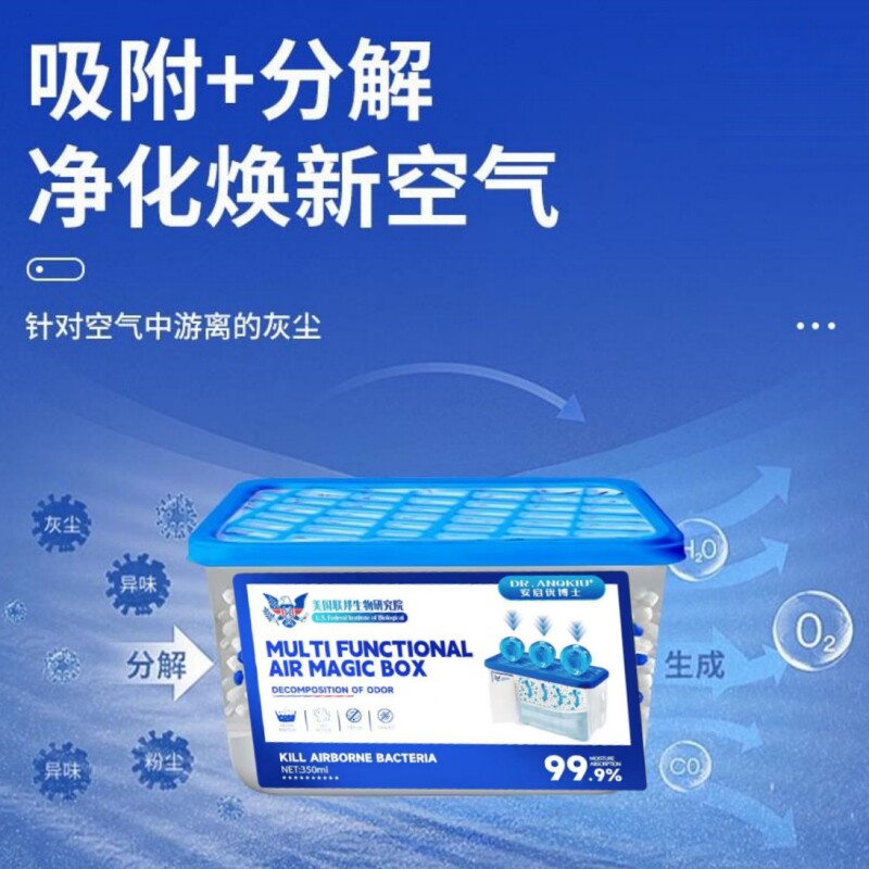 美国联邦生物研究院安启优博士空气魔盒家用除尘除味净化空气魔盒