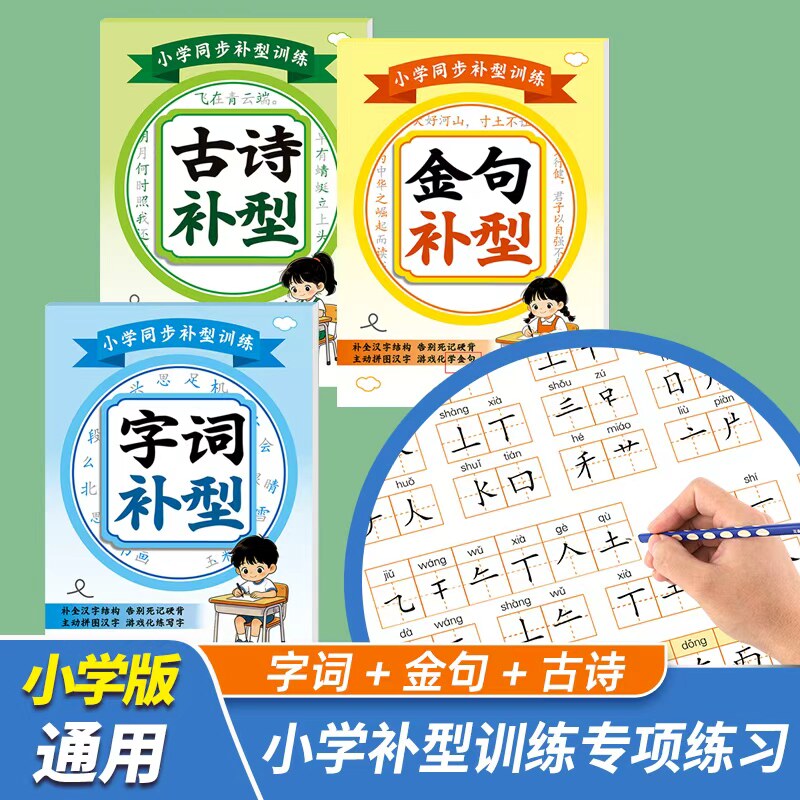 正字源小学字词补型训练生字金句古诗专项训练本解决默写错漏笔画