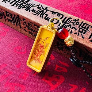 【先生荐】道家龙虎山唐卡1*3吊坠随身挂件唐文化寓意钥匙扣挂件