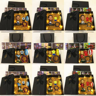 足球明星手办模型梅西内马尔C罗公仔伴手礼生日礼物纪念品送男生