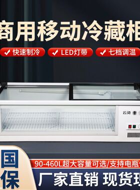 台式冷藏展示柜三轮车移动摆摊冷柜凉菜炸串烧烤卤菜水果商用冰柜