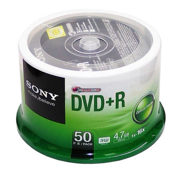 索尼原装行货 SONY 4.7G 空白CD-R光盘 刻录光盘 DVDR碟片50片装图片
