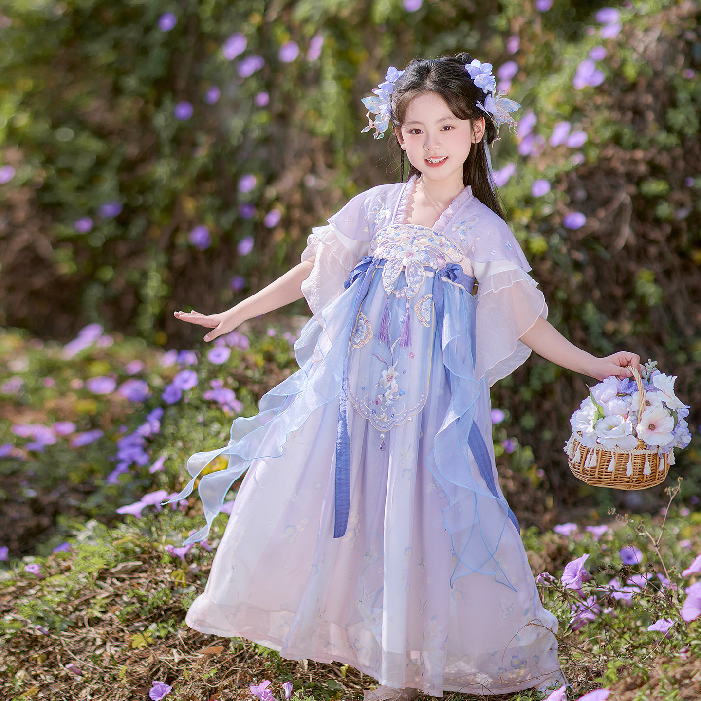旗铂女童汉服端午节儿童服装夏装图片