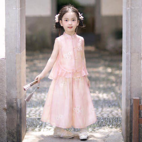 旗铂汉服女童端午节儿童服装套装