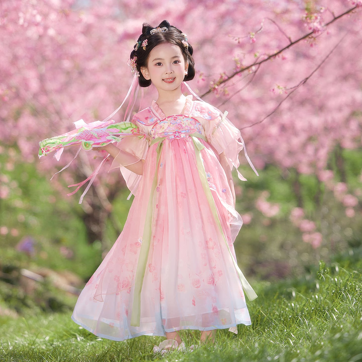 旗铂汉服女童日常可穿超仙公主裙图片