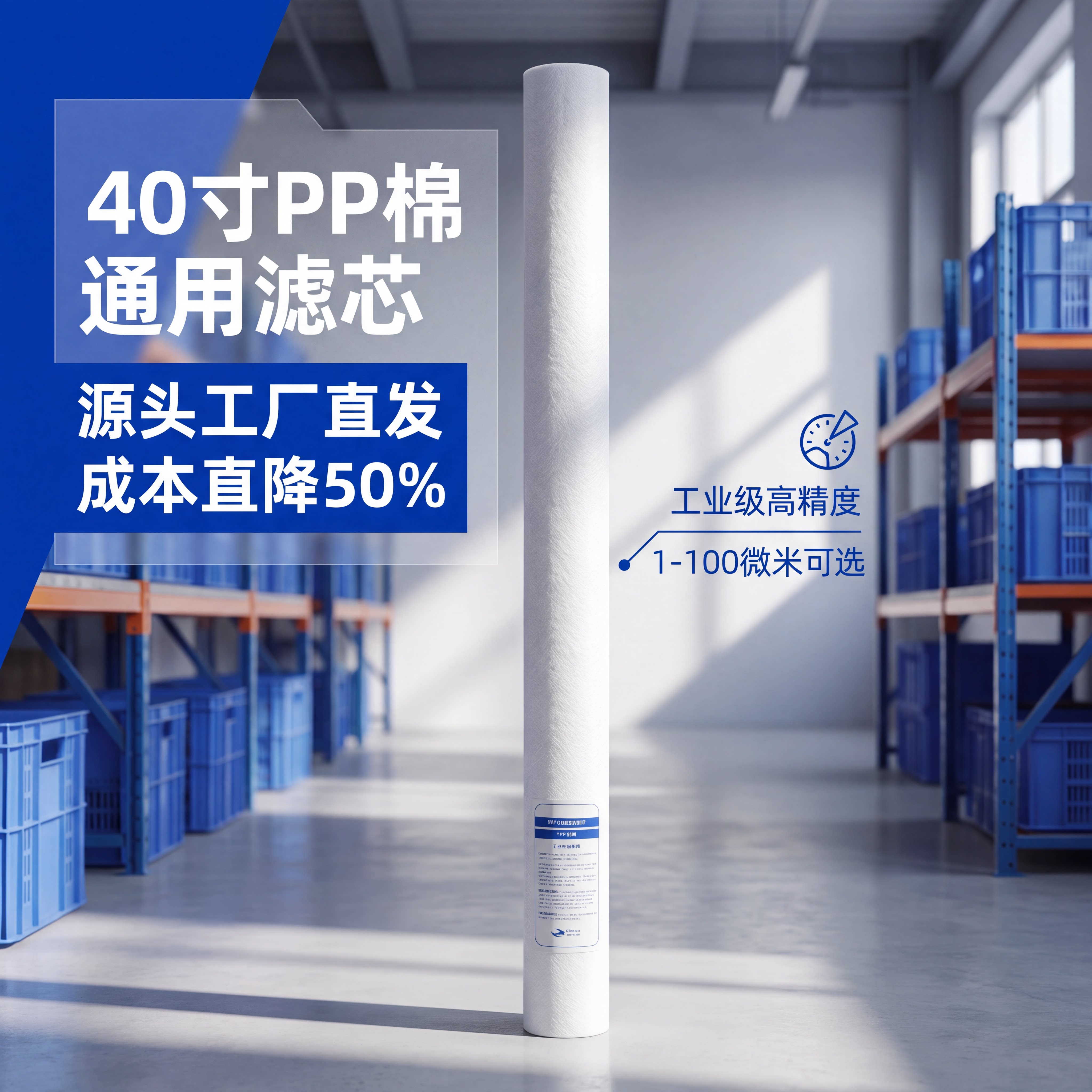 40寸PP棉滤芯净水器过滤器滤芯图片