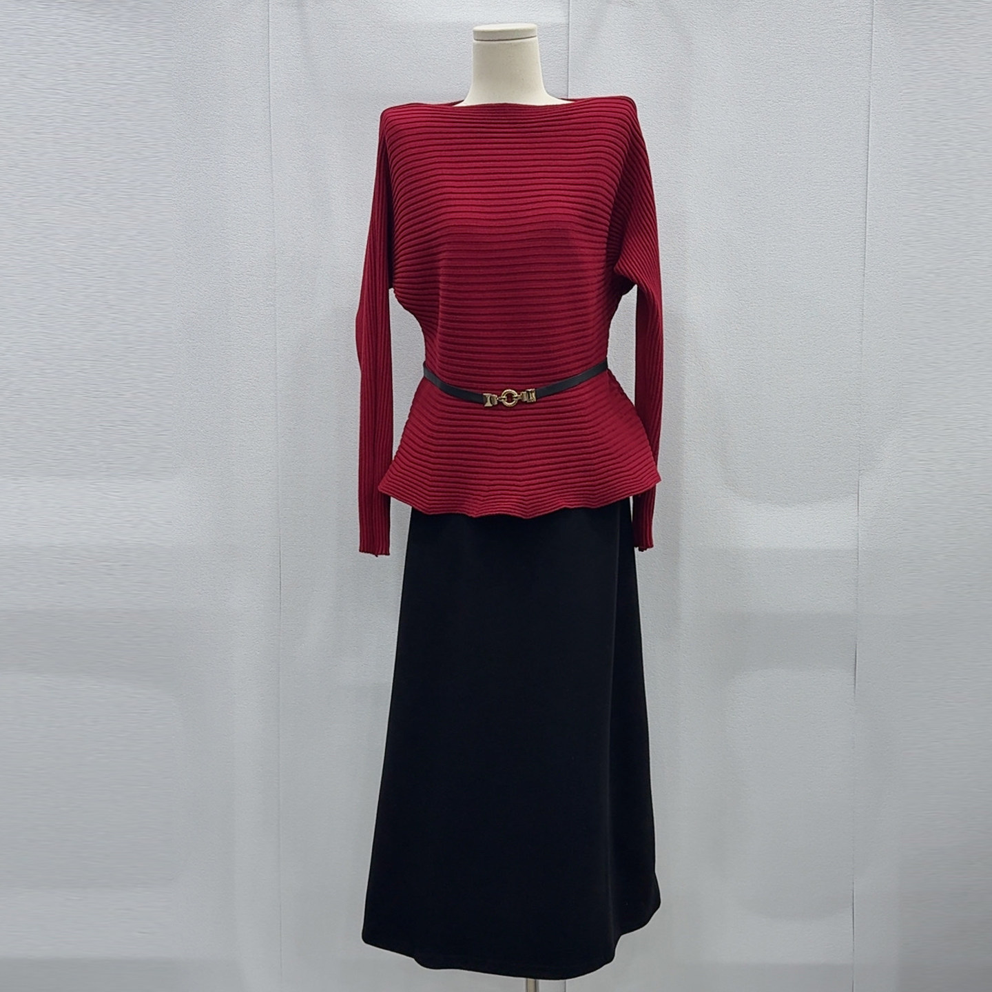 毛衣针织衫+半身裙两件套女春秋法式设计感收腰显瘦穿搭时尚套装