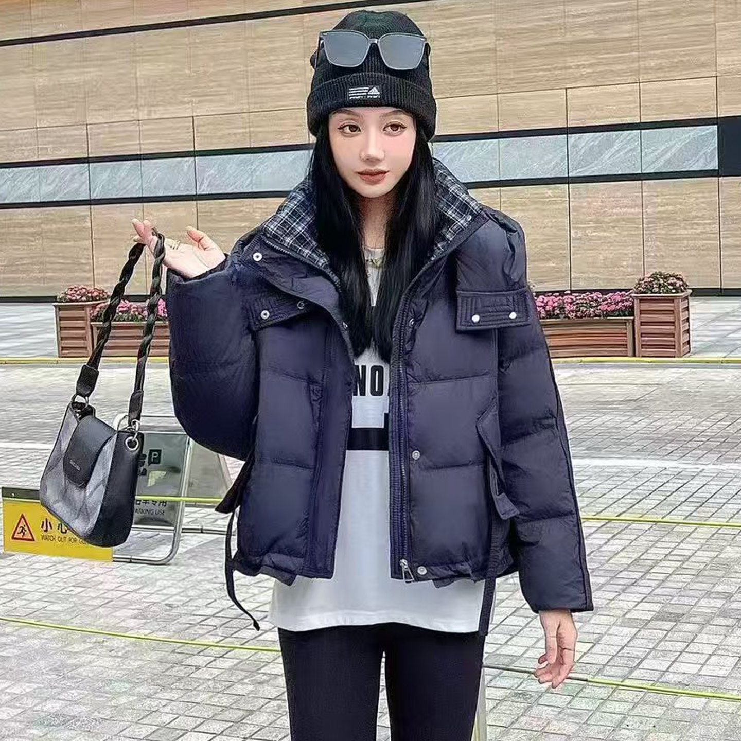 连帽羽绒服外套女冬季宽松休闲