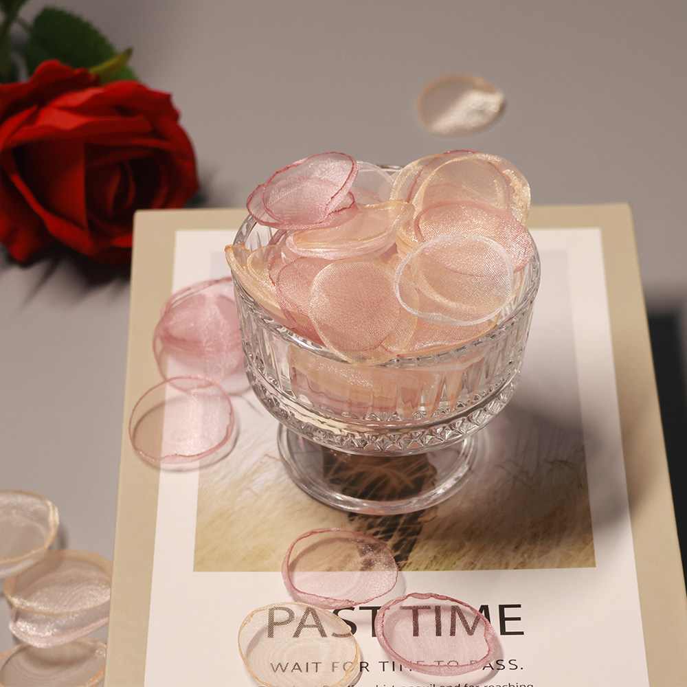 粉混色欧根纱烤边玫瑰花瓣情人节婚礼Diy 花头制作花童手撒花,节庆用品/礼品,花瓣/仿真花瓣,淘宝优惠券,粉丝福利购,淘宝优惠卷