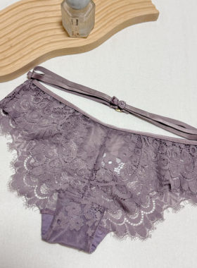 [M Z] 法式少女御姐风温柔 蝴蝶结精致 细带交叉镂空三角裤女士