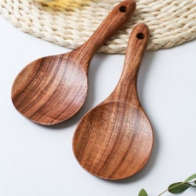 勺子日式不把铲实木盛饭粘短饭勺米饭勺饭电饭煲打饭生活