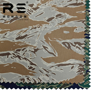 戎盛黑蓝沙漠虎纹迷彩布500D尼龙考度拉防水耐磨箱包cordura面料