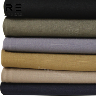 戎盛迷彩尼棉格子布RG黑色藏青消防蓝防泼水耐磨透气工装 衣服面料