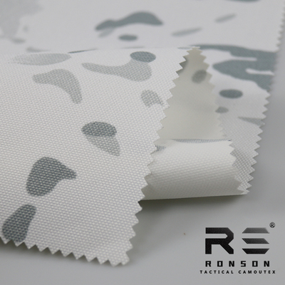 1000D涤纶空变丝雪地迷彩布戎盛