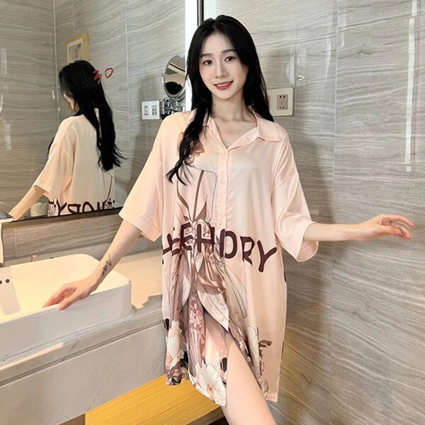 前惑2026春夏韩版冰雪丝轻熟慵懒风浪漫婚纱显瘦遮肚肉家居服睡裙