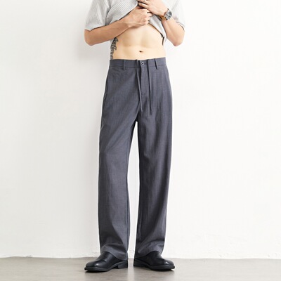 2026 /亚麻裤子男士夏季新款宽松直筒裤棉麻垂感阔腿休闲长裤