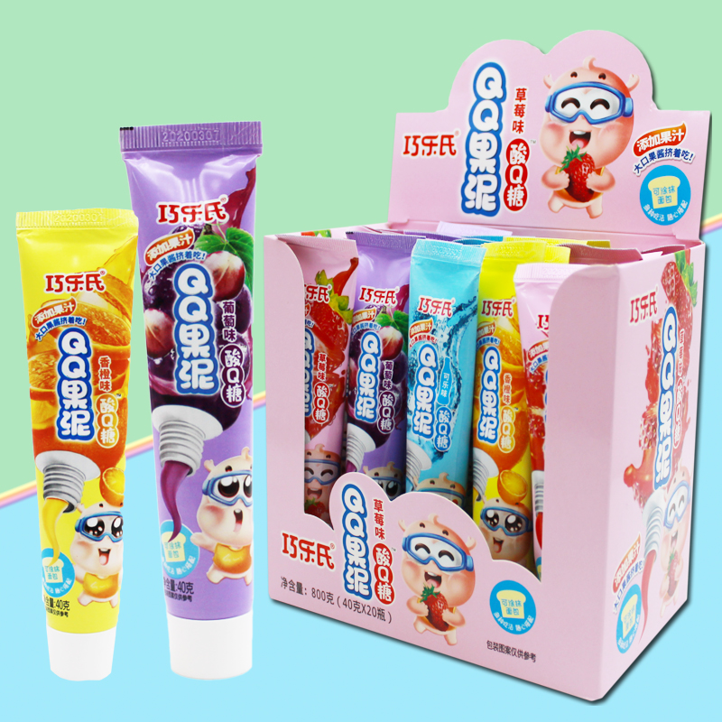 儿童创意牙膏造型水果味果泥涂抹面包蘸酱送小孩趣味分享零食批发