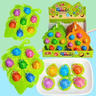 儿童创意迷你小乌龟造型麦丽素夹心巧克力叶子糖果送小孩零食批发