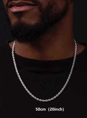 麻花嘻哈风ins百搭锁骨链925纯银