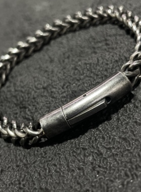 男生钛钢复古嘻哈手链