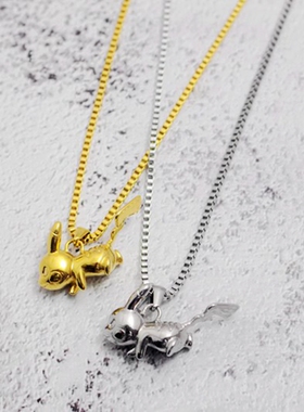 项链韩版嘻哈风钛钢蹦迪吊坠